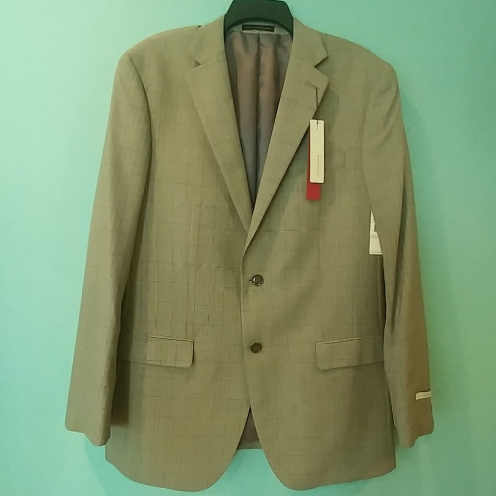 Perry Ellis Portfolio lght Grey fine plain suit 4L